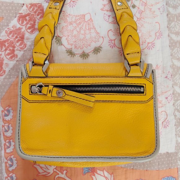 Oryany yellow and grey leather crossbody bag - Picture 4 of 12